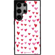 Samsung Galaxy S24 Ultra Case Hülle - Silikon schwarz Valentine 2022 Many pink hearts