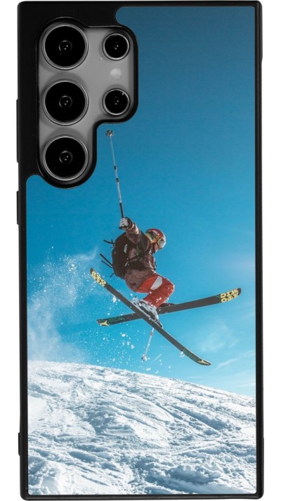 Samsung Galaxy S24 Ultra Case Hülle - Silikon schwarz Winter 22 Ski Jump