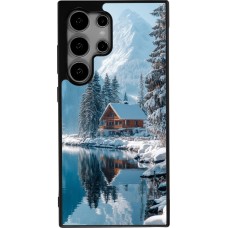 Samsung Galaxy S24 Ultra Case Hülle - Silikon schwarz Winter 25 Winter house forest day