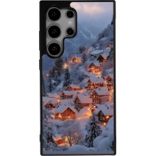 Samsung Galaxy S24 Ultra Case Hülle - Silikon schwarz Winter 25 Winter snowy village