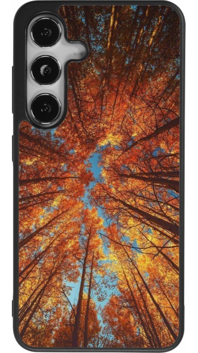 Samsung Galaxy S25 Case Hülle - Silikon schwarz Autumn 25 Trees