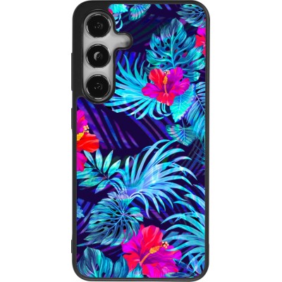 Samsung Galaxy S25 Case Hülle - Silikon schwarz Blue Forest