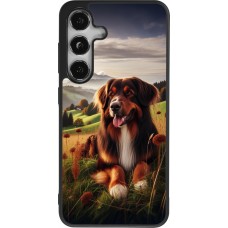 Samsung Galaxy S25 Case Hülle - Silikon schwarz Hund Land Schweiz