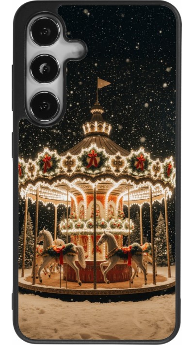 Samsung Galaxy S25 Case Hülle - Silikon schwarz Christmas 25 Carousel