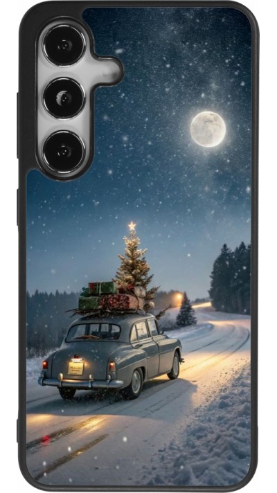 Samsung Galaxy S25 Case Hülle - Silikon schwarz Christmas 25 Car with Tree Xmas