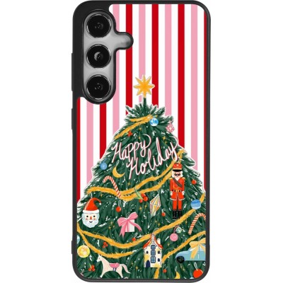 Samsung Galaxy S25 Case Hülle - Silikon schwarz Christmas 25 Happy Holiday