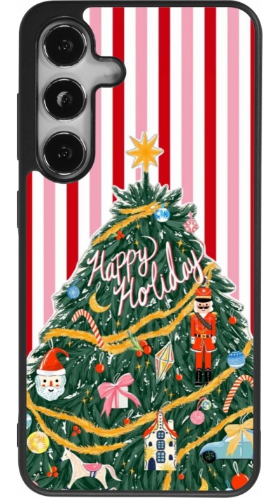 Samsung Galaxy S25 Case Hülle - Silikon schwarz Christmas 25 Happy Holiday
