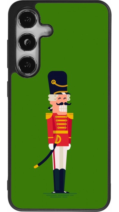 Samsung Galaxy S25 Case Hülle - Silikon schwarz Christmas 25 Nutcracker Green