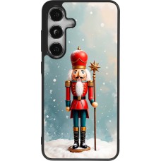 Samsung Galaxy S25 Case Hülle - Silikon schwarz Christmas 25 Nutcracker Snow