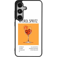 Samsung Galaxy S25 Case Hülle - Silikon schwarz Cocktail Rezept Aperol Spritz