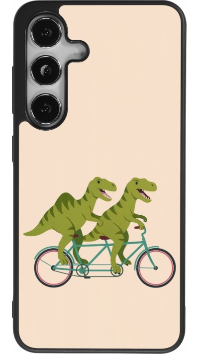 Samsung Galaxy S25 Case Hülle - Silikon schwarz Dinosaurs on bikes 2026
