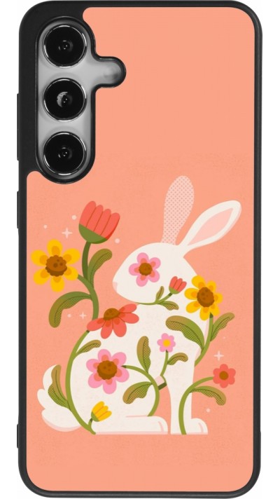 Samsung Galaxy S25 Case Hülle - Silikon schwarz Easter 2026 Rabbit collage