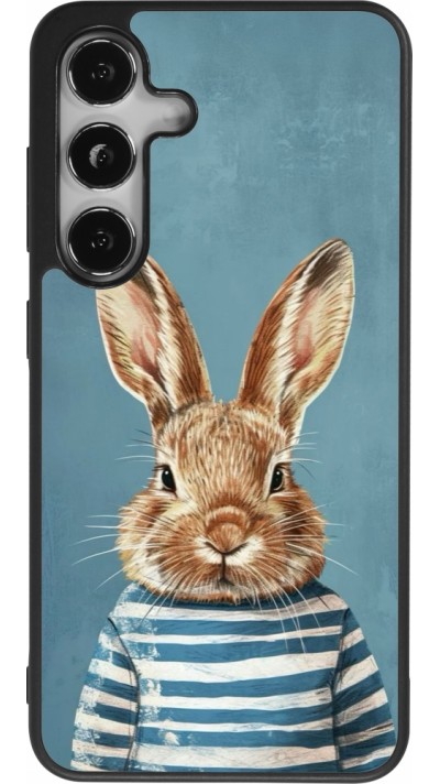 Samsung Galaxy S25 Case Hülle - Silikon schwarz Easter 2026 Rabbit navy