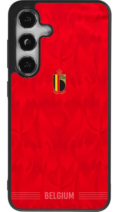 Coque Samsung Galaxy S25 - Silicone rigide noir Maillot de football Belgique 2026 personnalisable