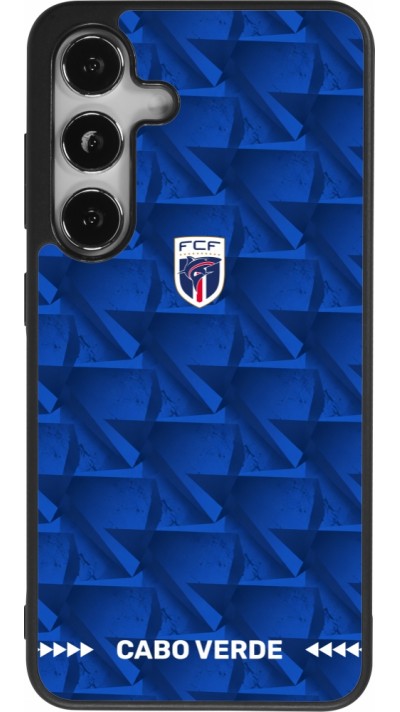 Samsung Galaxy S25 Case Hülle - Silikon schwarz Kap Verde 2026 personalisierbares Fussballtrikot