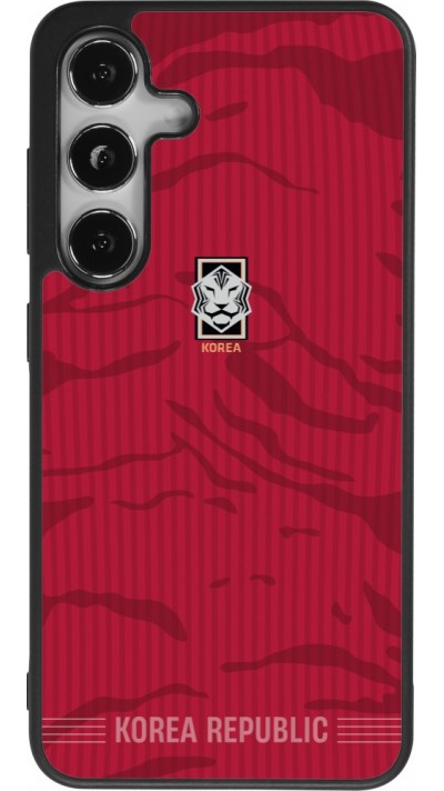 Samsung Galaxy S25 Case Hülle - Silikon schwarz Südkorea 2026 personalisierbares Fussballtrikot