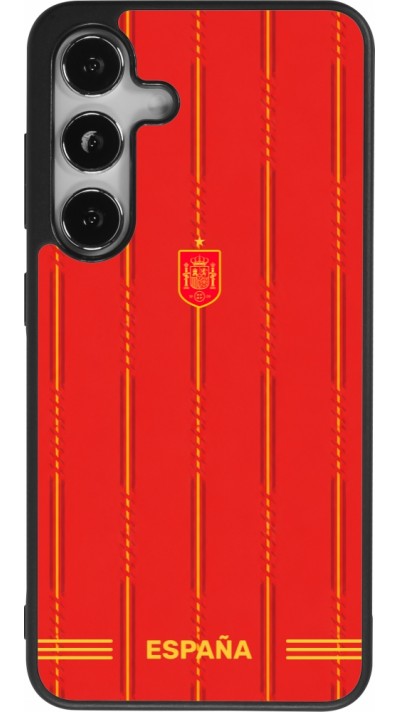 Samsung Galaxy S25 Case Hülle - Silikon schwarz Spanien 2026 personalisierbares Fussballtrikot