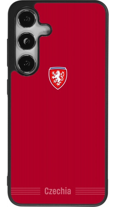 Samsung Galaxy S25 Case Hülle - Silikon schwarz Tschechische Republik 2026 personalisierbares Fussballtrikot