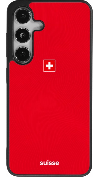 Samsung Galaxy S25 Case Hülle - Silikon schwarz Schweiz 2026 personalisierbares Fussballtrikot
