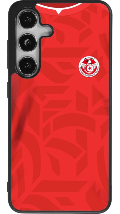 Samsung Galaxy S25 Case Hülle - Silikon schwarz Tunesien 2022 personalisierbares Fussballtrikot