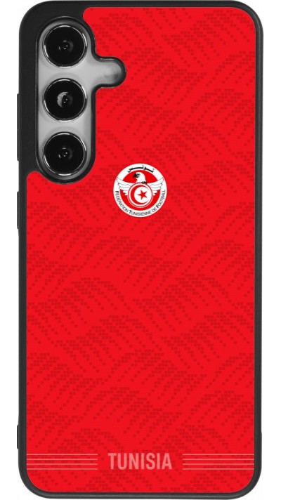 Samsung Galaxy S25 Case Hülle - Silikon schwarz Tunesien 2026 personalisierbares Fussballtrikot