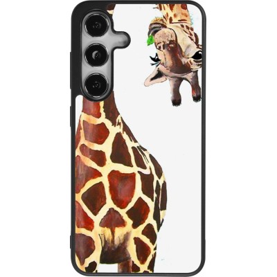 Samsung Galaxy S25 Case Hülle - Silikon schwarz Giraffe Fit