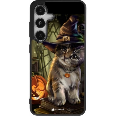 Samsung Galaxy S25 Case Hülle - Silikon schwarz Halloween 21 Witch cat