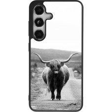 Samsung Galaxy S25 Case Hülle - Silikon schwarz Highland cattle