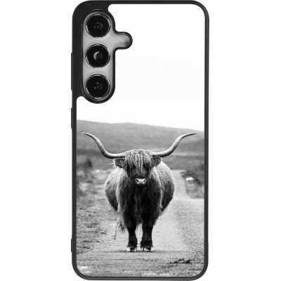 Samsung Galaxy S25 Case Hülle - Silikon schwarz Highland cattle