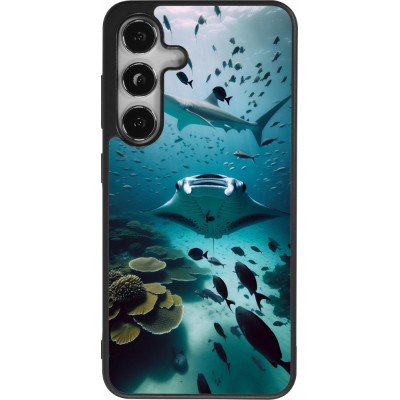 Samsung Galaxy S25 Case Hülle - Silikon schwarz Manta Lagune Reinigung