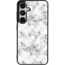 Samsung Galaxy S25 Case Hülle - Silikon schwarz Marble 01