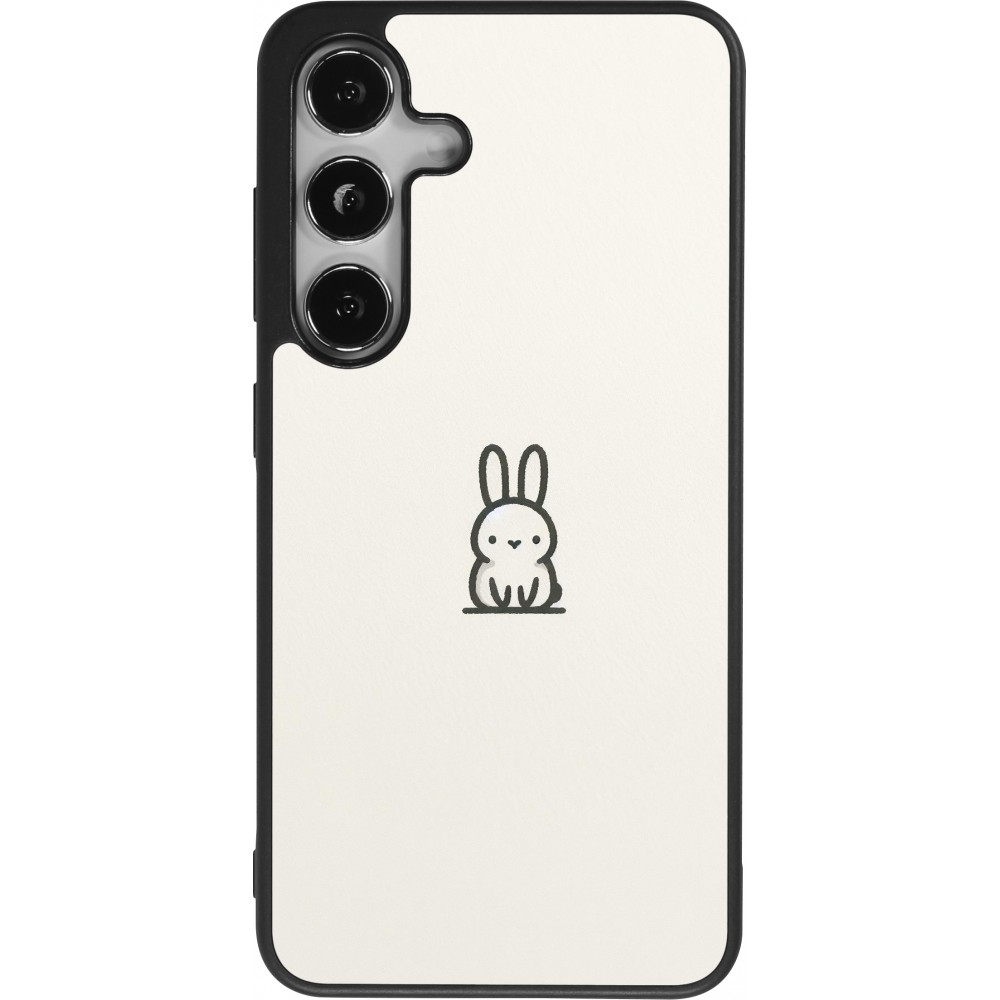 Samsung Galaxy S25 Case Hülle - Silikon schwarz Minimal Häschen Süße