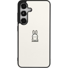 Samsung Galaxy S25 Case Hülle - Silikon schwarz Minimal Häschen Süße