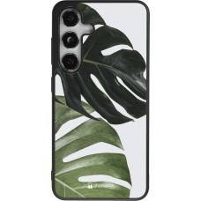Samsung Galaxy S25 Case Hülle - Silikon schwarz Monstera Plant