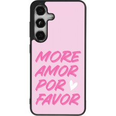 Samsung Galaxy S25 Case Hülle - Silikon schwarz More amor porfavor