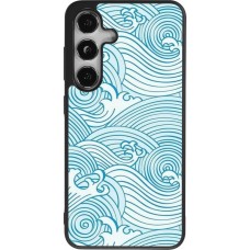 Samsung Galaxy S25 Case Hülle - Silikon schwarz Ocean Waves