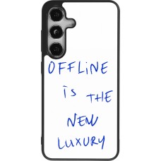 Coque Samsung Galaxy S25 - Silicone rigide noir Offline is the new luxury