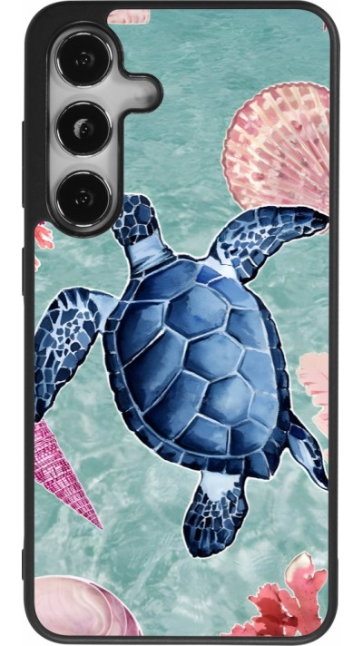 Samsung Galaxy S25 Case Hülle - Silikon schwarz Preppy Turtle