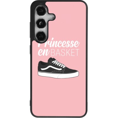 Samsung Galaxy S25 Case Hülle - Silikon schwarz princesse en basket