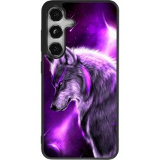 Samsung Galaxy S25 Case Hülle - Silikon schwarz Purple Sky Wolf