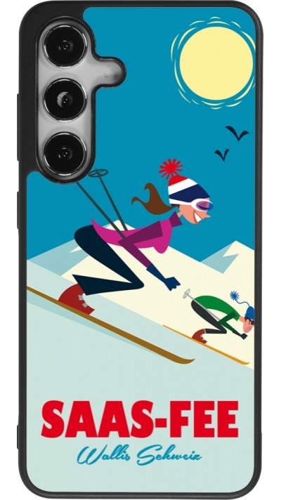 Samsung Galaxy S25 Case Hülle - Silikon schwarz Saas-Fee Ski Downhill