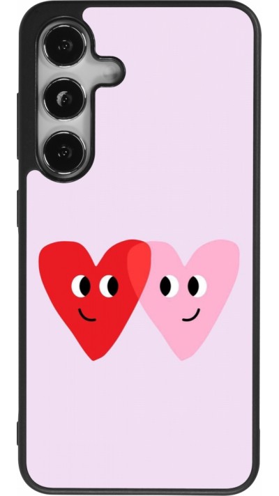Samsung Galaxy S25 Case Hülle - Silikon schwarz Saint Valentines Day 26 Heart