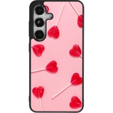 Samsung Galaxy S25 Case Hülle - Silikon schwarz Saint Valentines Day 26 Lollipop