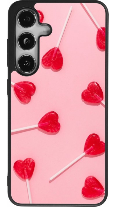 Samsung Galaxy S25 Case Hülle - Silikon schwarz Saint Valentines Day 26 Lollipop