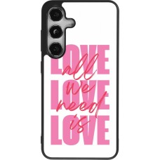 Samsung Galaxy S25 Case Hülle - Silikon schwarz Saint Valentines Day 26 Love all we need is