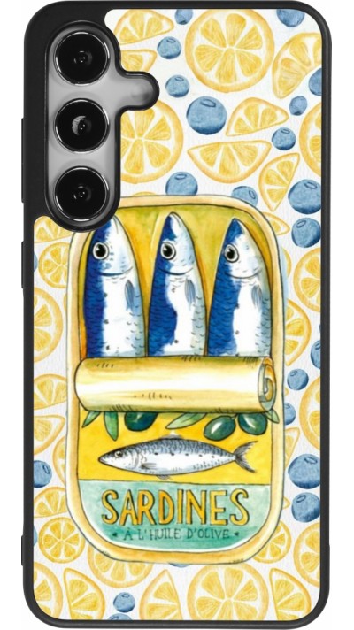 Samsung Galaxy S25 Case Hülle - Silikon schwarz Sardines in oil 2026