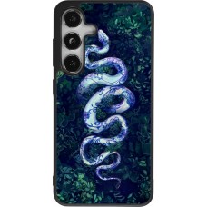 Samsung Galaxy S25 Case Hülle - Silikon schwarz Snake Blue Anaconda
