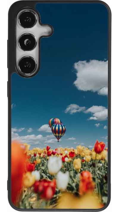 Samsung Galaxy S25 Case Hülle - Silikon schwarz Hot air balloon 2026