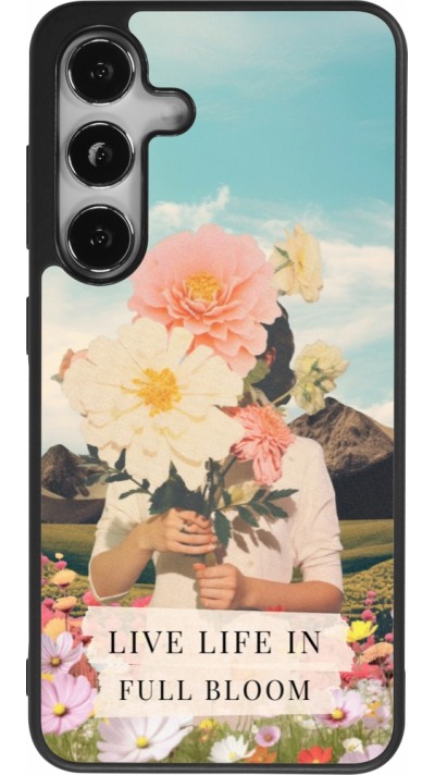 Samsung Galaxy S25 Case Hülle - Silikon schwarz Live life in full moon 2026