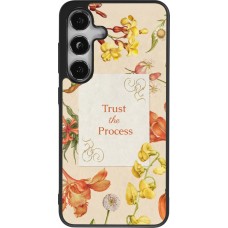 Samsung Galaxy S25 Case Hülle - Silikon schwarz Trust the process Spring 2026